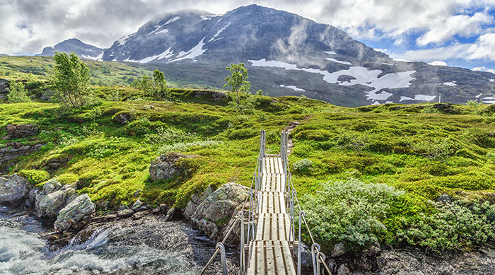 Pont suspendu du Parc national Hardangervidda