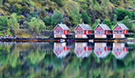 Lac sur Flam en Norvège